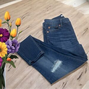 Celebrity Pink “The Glam” Blue Skinny Jeans with Distressed Details